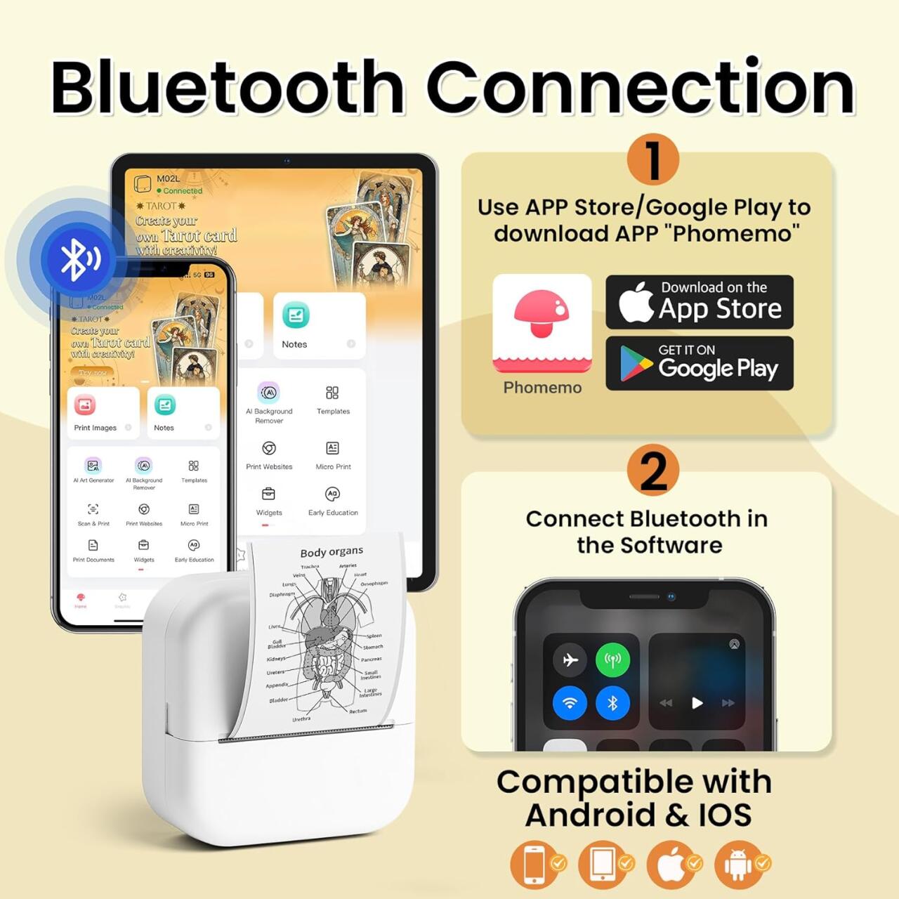 M2 Mini Impresora Térmica Portátil Bluetooth & WiFi – Imprime Donde Quieras 🖨️📱